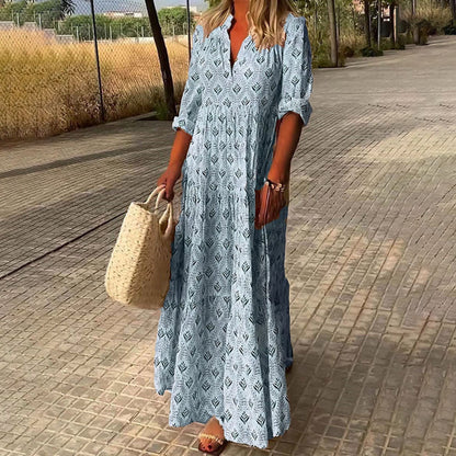 Nora - Elegantes Boho Maxikleid