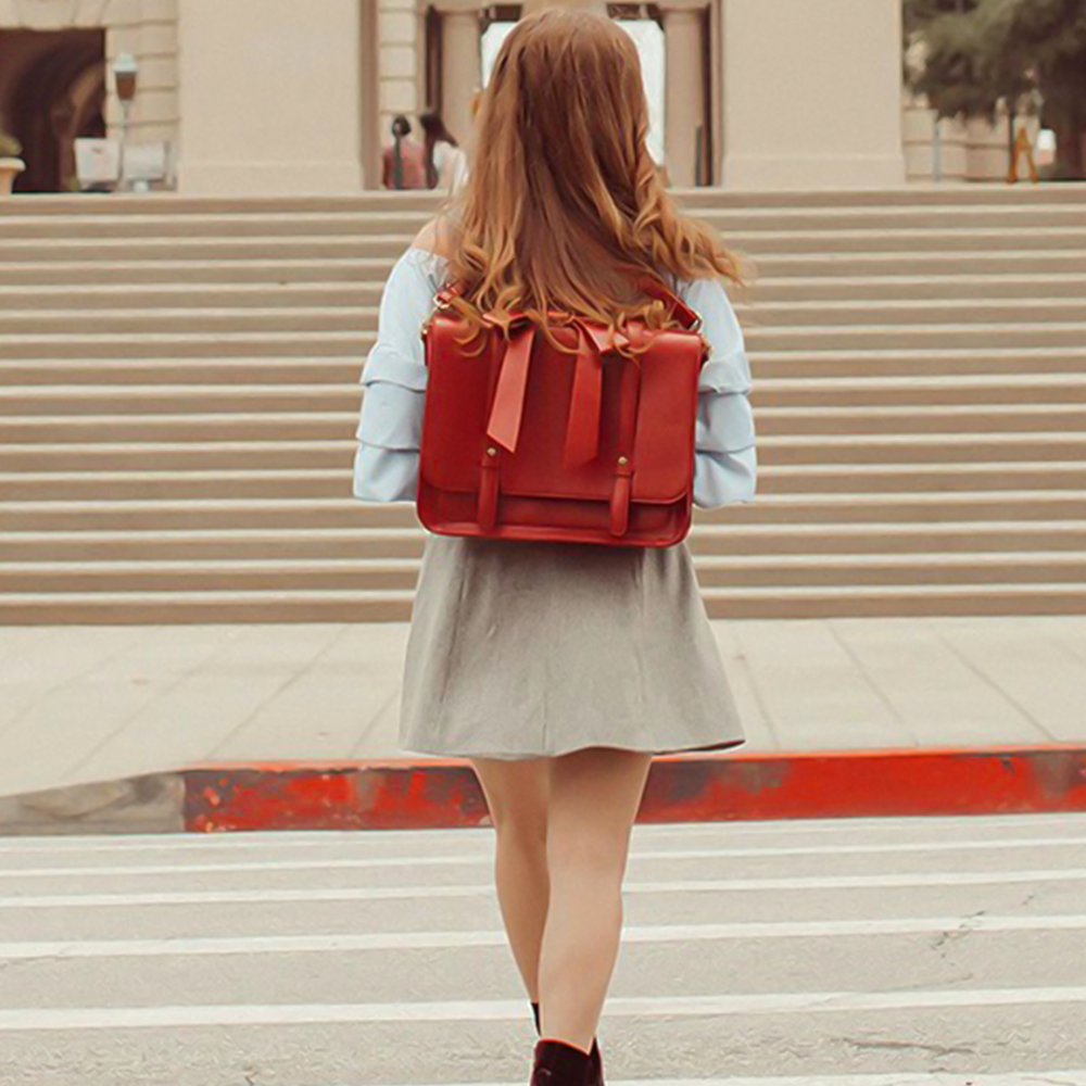 Vintage Sac Kissé in Blau-Rosa