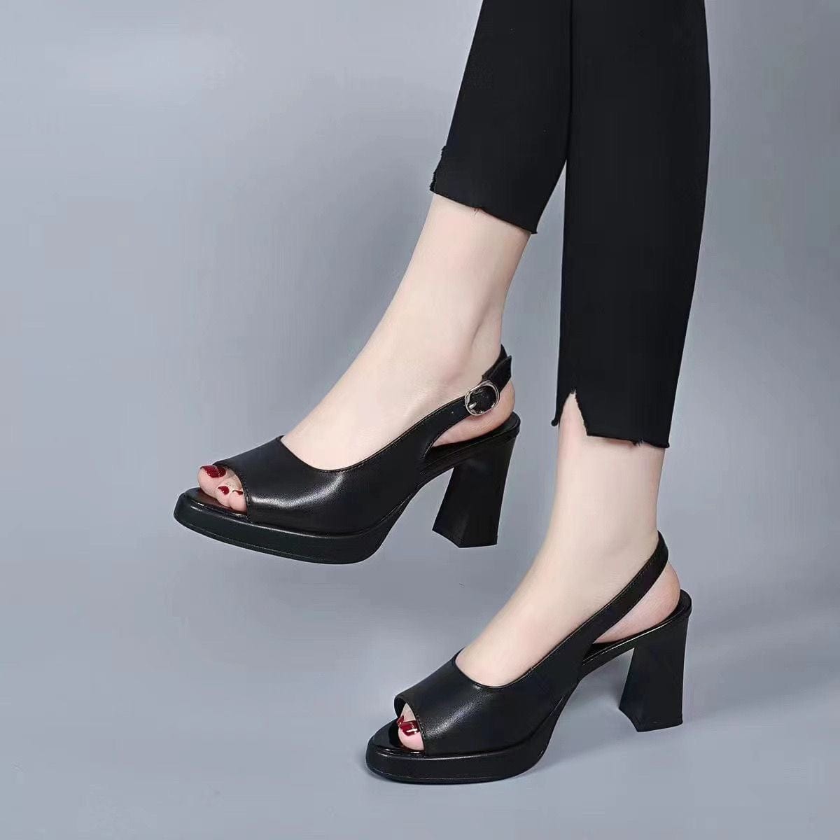 Mélanie | Elegante Leder High Heels