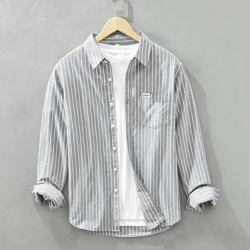 BRUNO | Elegantes Streifenhemd aus Baumwolle für Komfort und Stil
