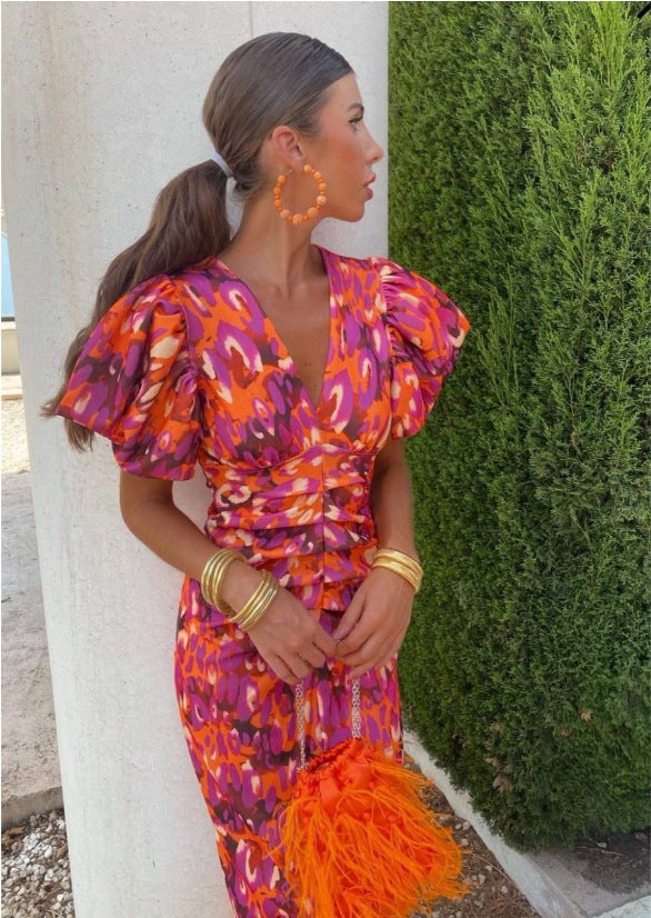 Élodie | Elegantes Kleid in langer, farbiger Ausführung