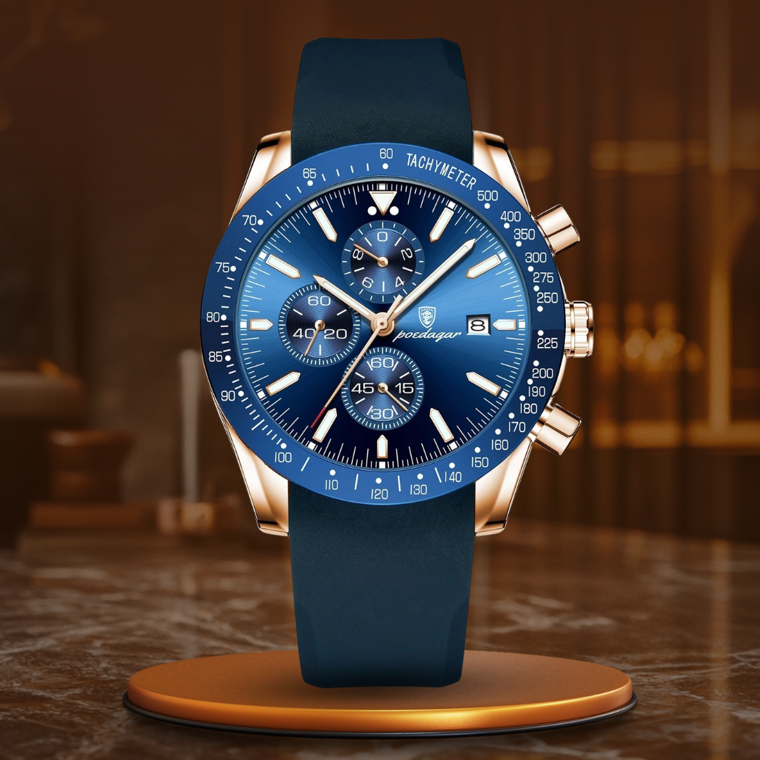 Leuchtende Datums-Chronographenuhr Neu