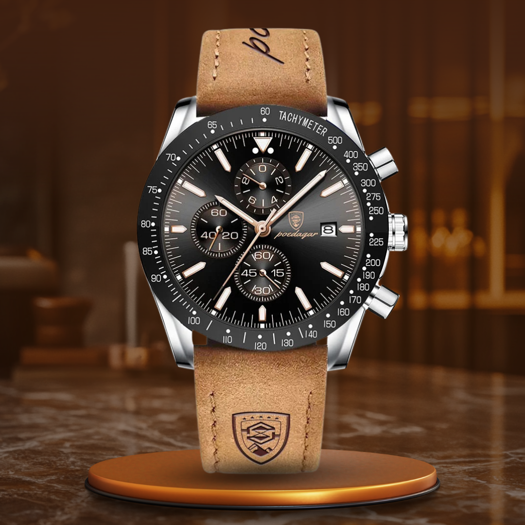 Leuchtende Datums-Chronographenuhr Neu