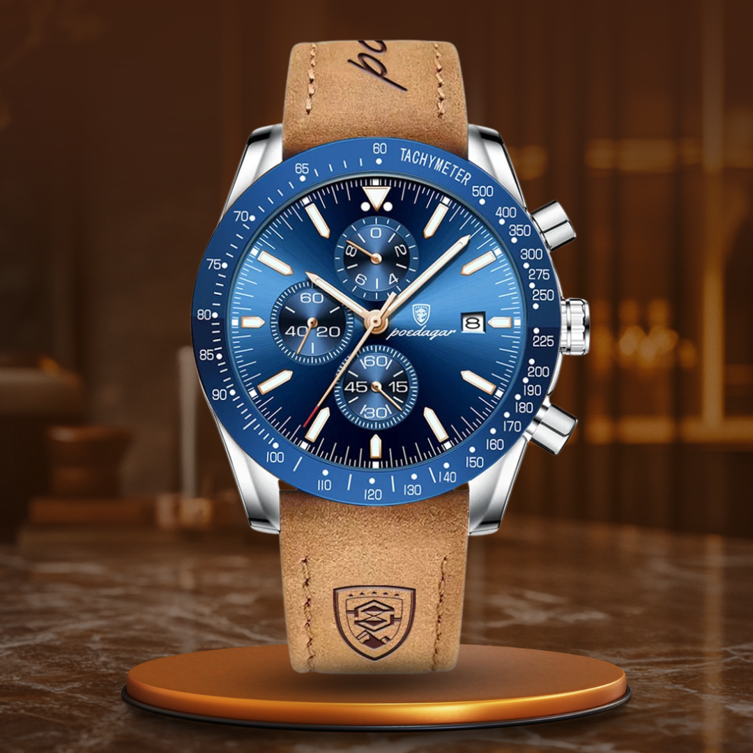 Leuchtende Datums-Chronographenuhr Neu