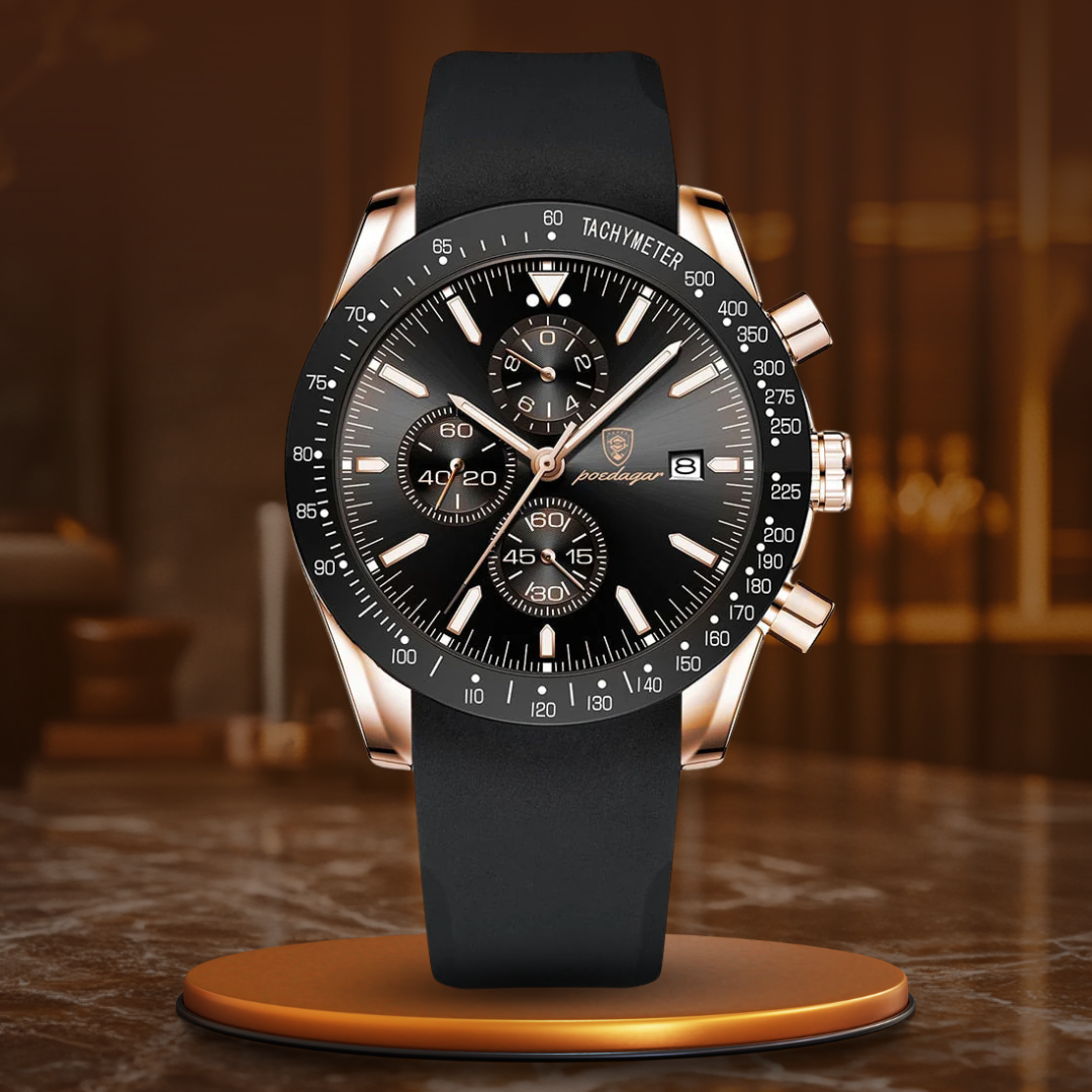 Leuchtende Datums-Chronographenuhr Neu