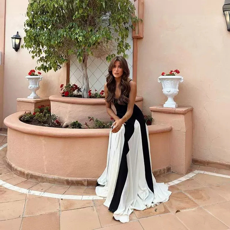 Jennifer | Elegantes Kleid in Schwarz und Weiß