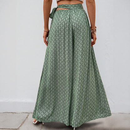 Jane | Elegante Boho-Hose mit geometrischem Schnitt und Schnürung