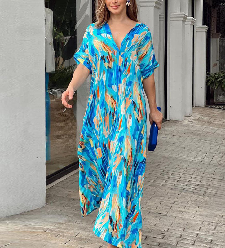 Camille - Lebhaftes Abstract Kleid