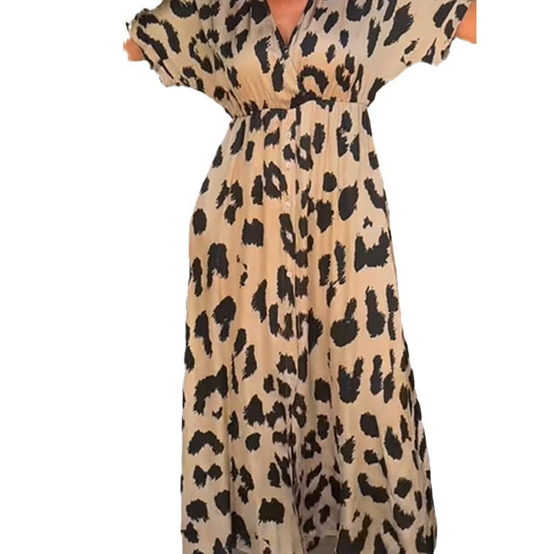 Jennifer | Elegantes Kleid mit Leopardenmuster für Herbst und Winter