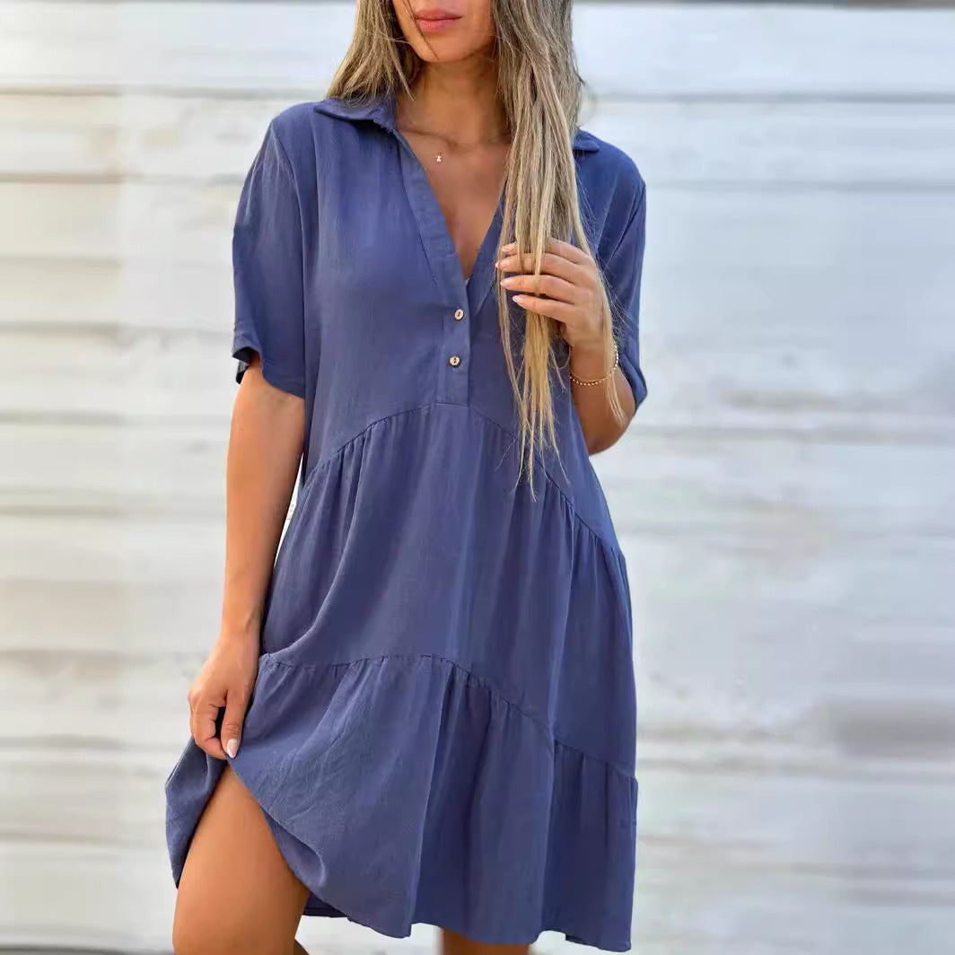 Ruby | Elegantes Baumwoll-Leinen-Shirtkleid