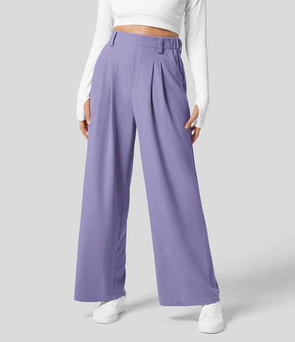 Elara | Elegante Hochbundhose mit weitem Bein