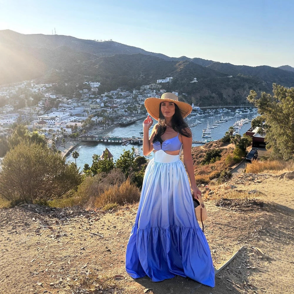 Jennifer | Elegantes Kleid mit Gradienten-Trägern