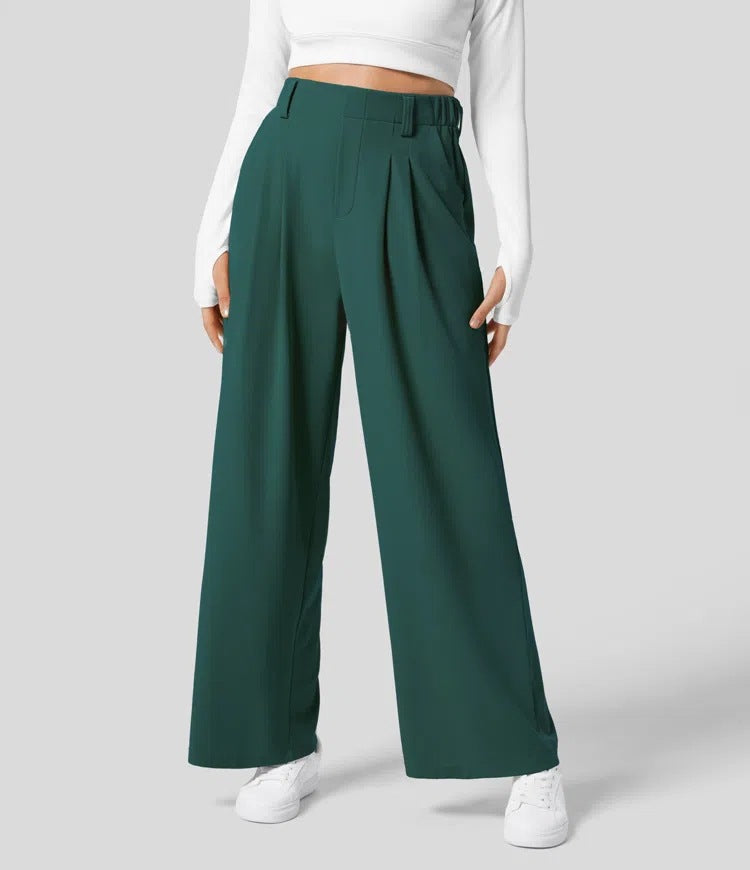 Elara | Elegante Hochbundhose mit weitem Bein