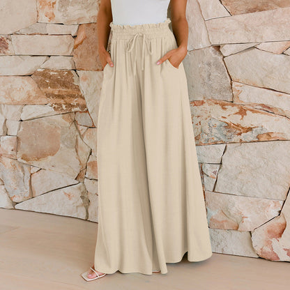 Luna | Elegante Weitbein-Hose mit leichter Schnürung