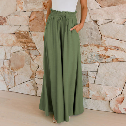 Luna | Elegante Weitbein-Hose mit leichter Schnürung