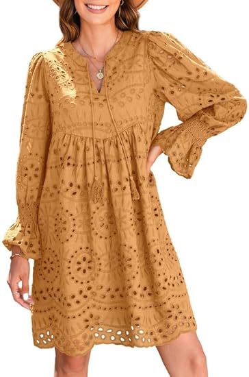 Lila | Elegantes Fransen-V-Ausschnitt Spitzenkleid