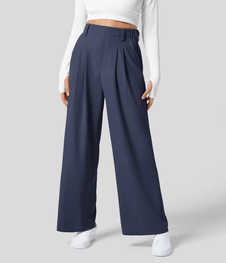 Elara | Elegante Hochbundhose mit weitem Bein