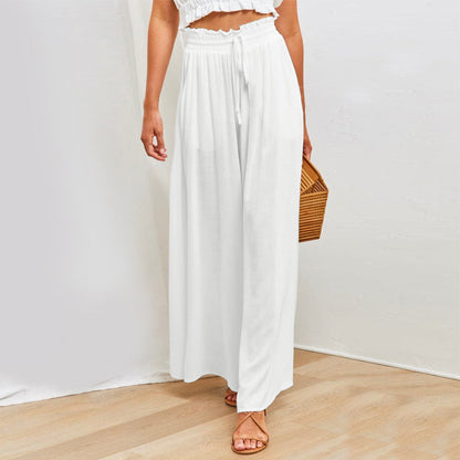 Luna | Elegante Weitbein-Hose mit leichter Schnürung