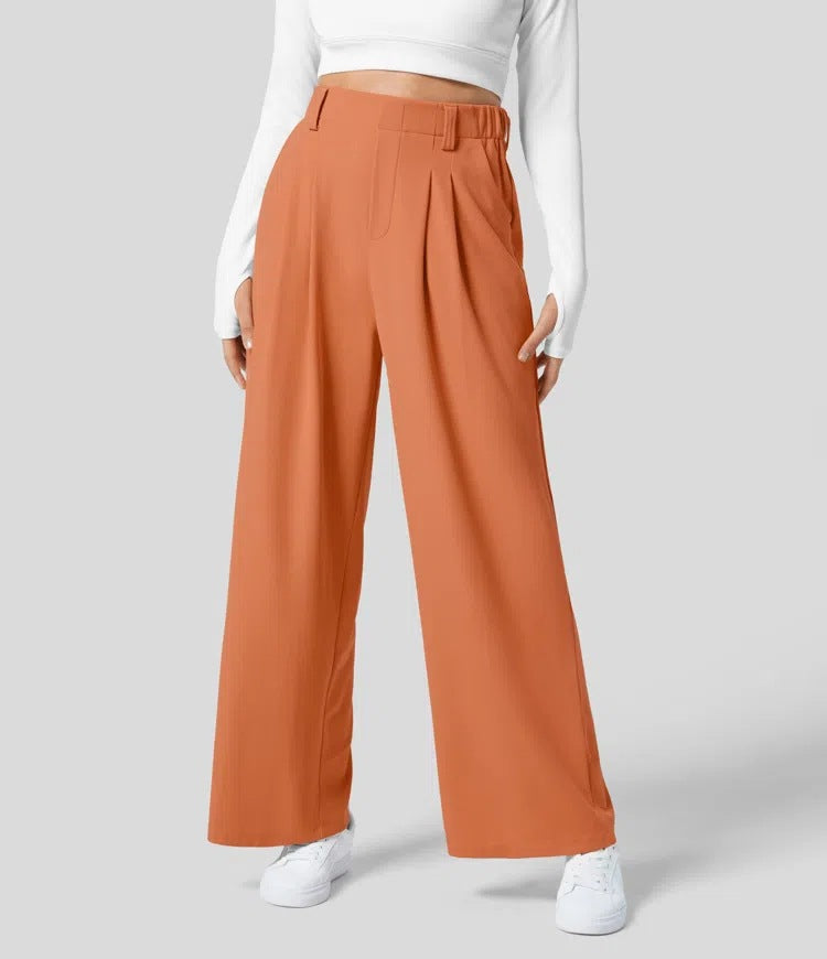Elara | Elegante Hochbundhose mit weitem Bein