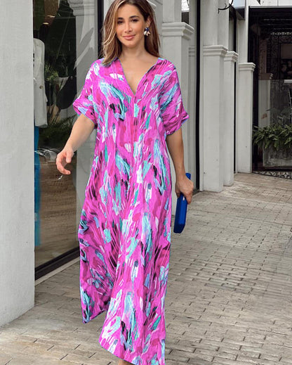 Camille - Lebhaftes Abstract Kleid