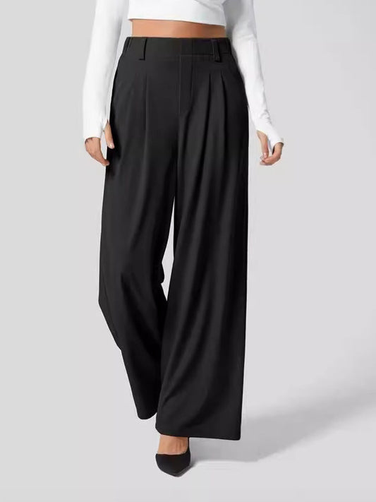 Elara | Elegante Hochbundhose mit weitem Bein