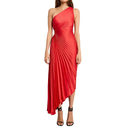 Sylviana | Elegantes Midikleid mit einer Schulter