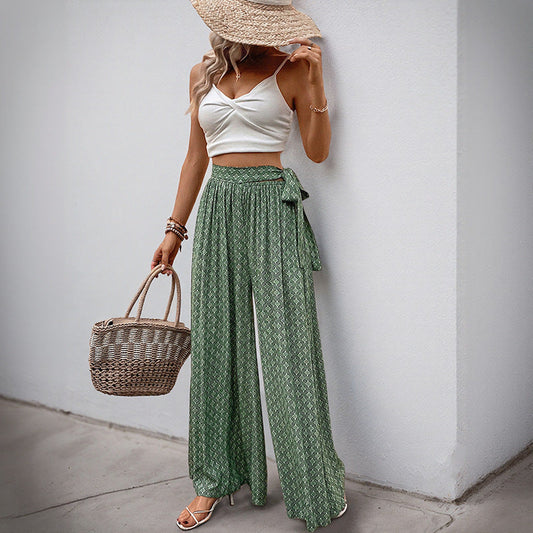 Jane | Elegante Boho-Hose mit geometrischem Schnitt und Schnürung