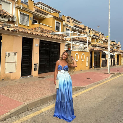 Jennifer | Elegantes Kleid mit Gradienten-Trägern