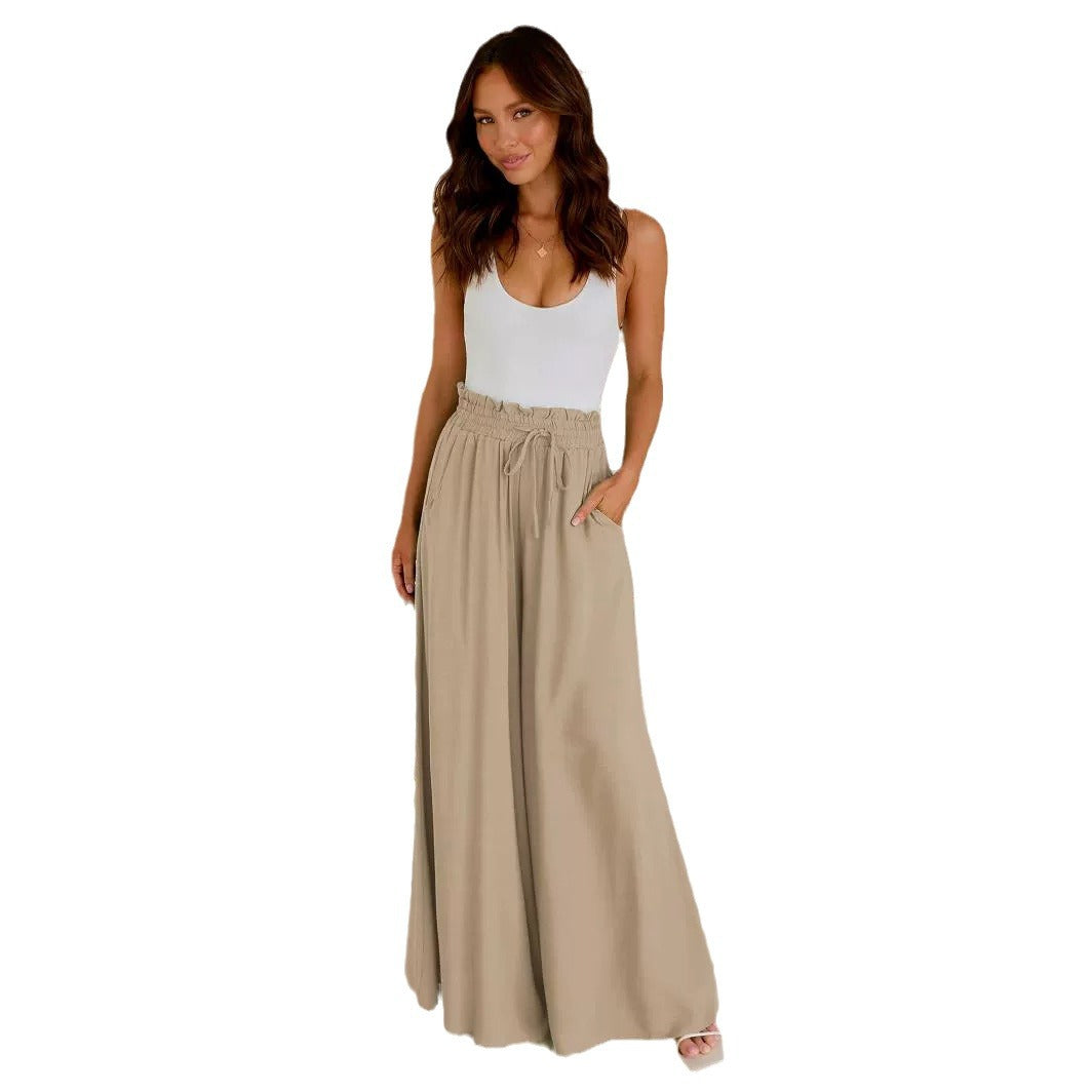 Luna | Elegante Weitbein-Hose mit leichter Schnürung