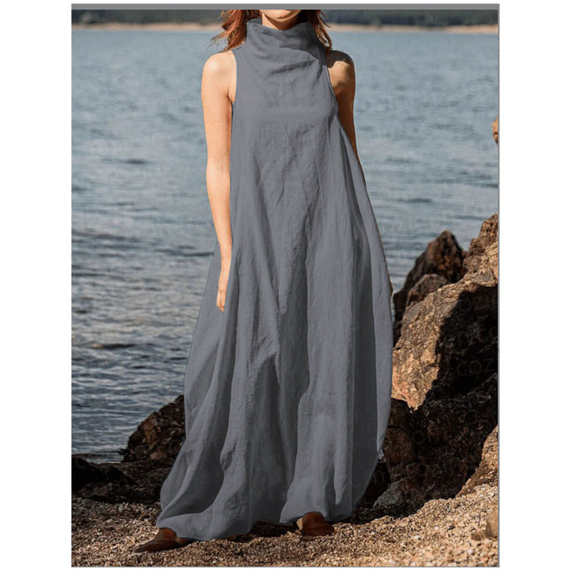 Jennifer | Elegantes Kleid mit Rückenfalten aus Leinen für Damen 2025