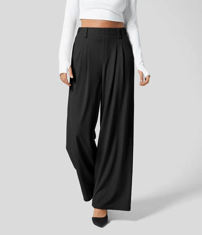 Elara | Elegante Hochbundhose mit weitem Bein