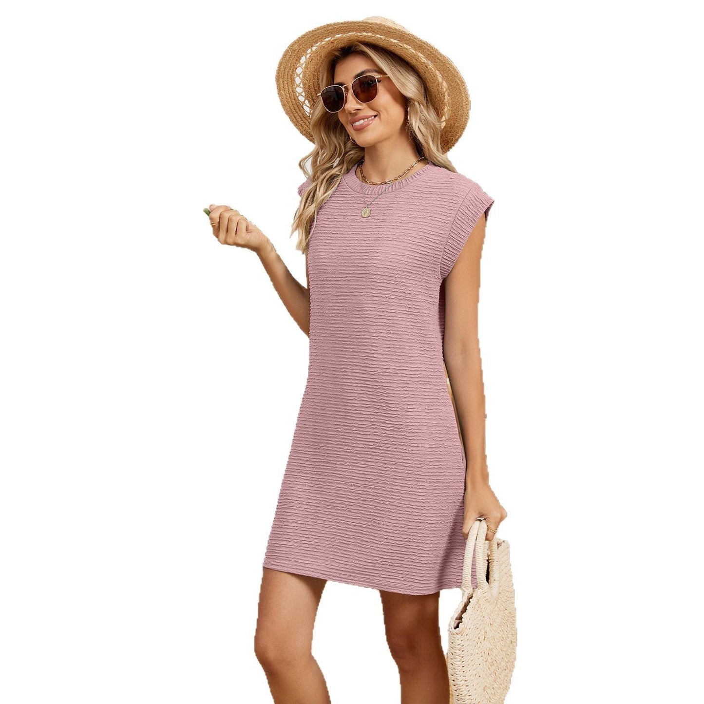 Nora | Legeres Kleid mit Rundhalsausschnitt und Taschen