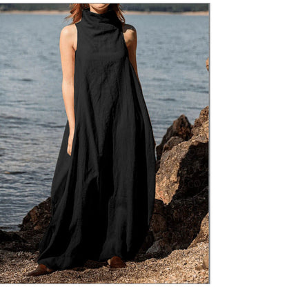 Jennifer | Elegantes Kleid mit Rückenfalten aus Leinen für Damen 2025