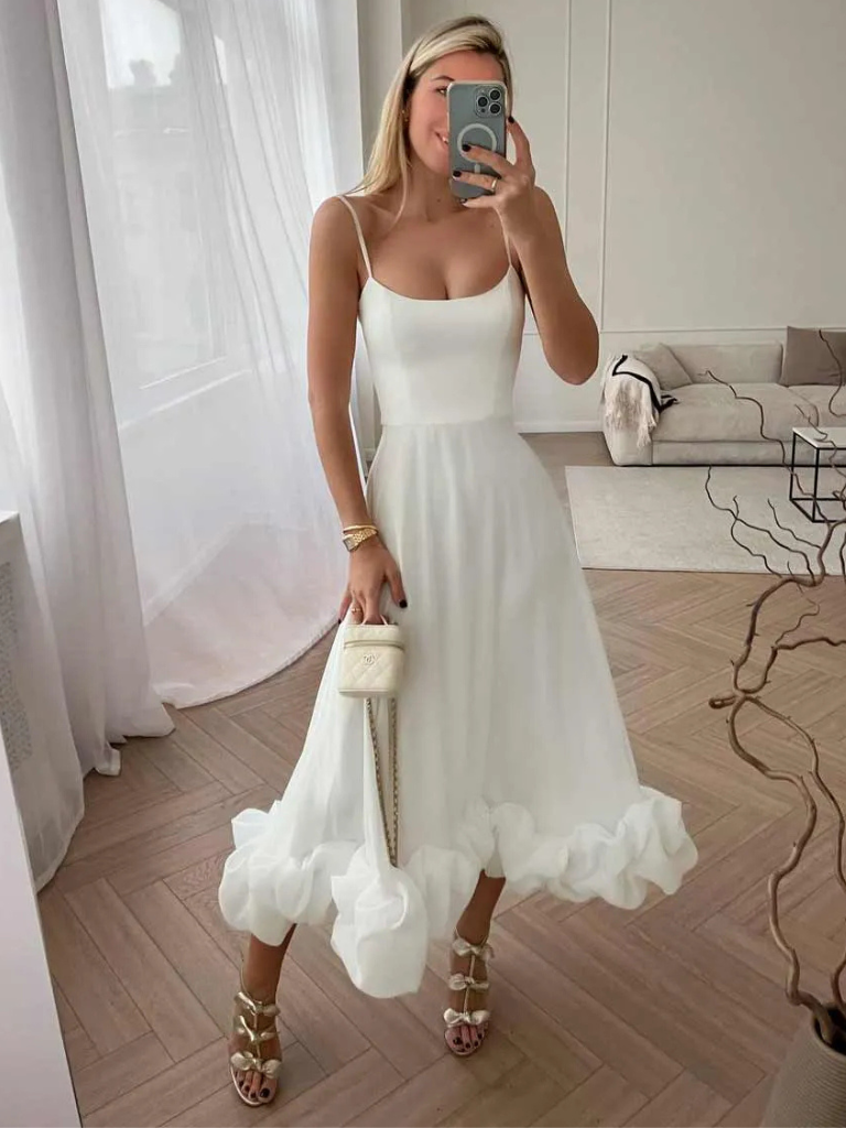 Liora™ | Elegantes Kleid mit verspieltem Rüschenflair