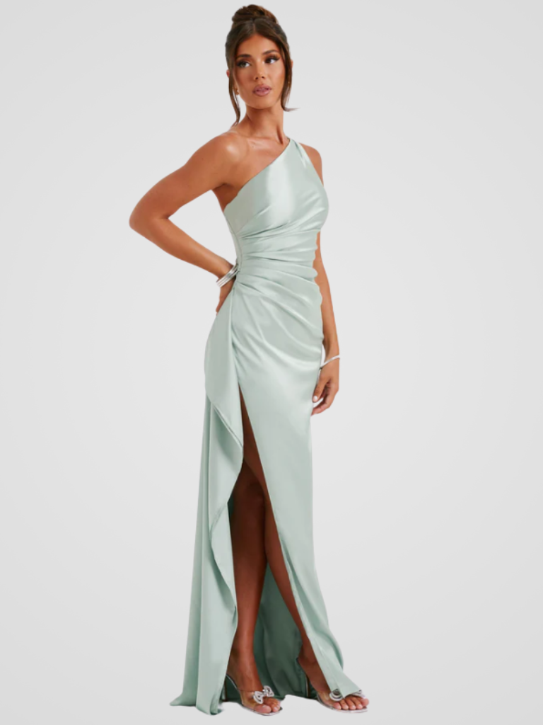 Soleil™ | Elegantes Maxikleid mit seidigem Glanz