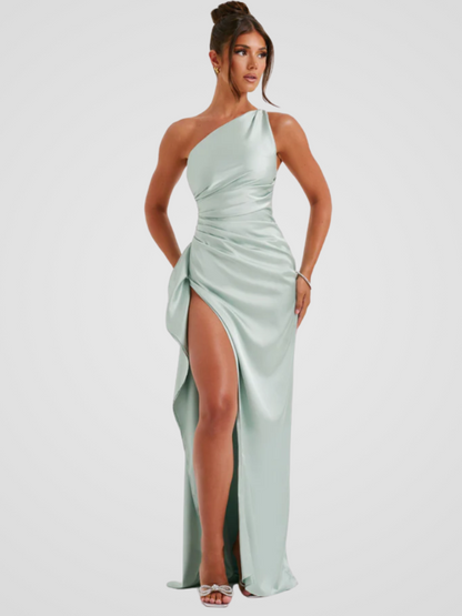 Soleil™ | Elegantes Maxikleid mit seidigem Glanz
