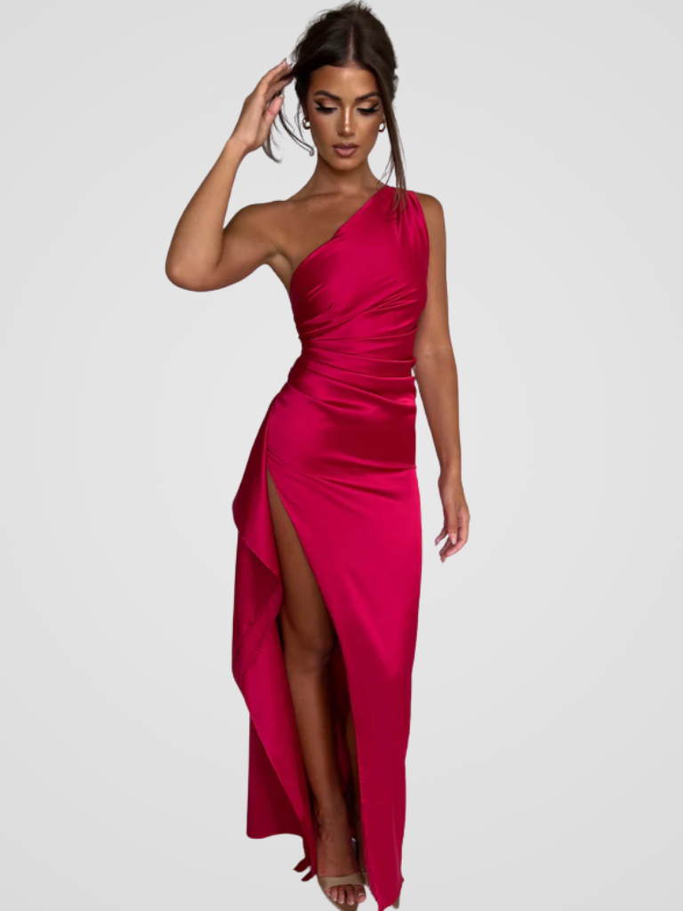 Soleil™ | Elegantes Maxikleid mit seidigem Glanz