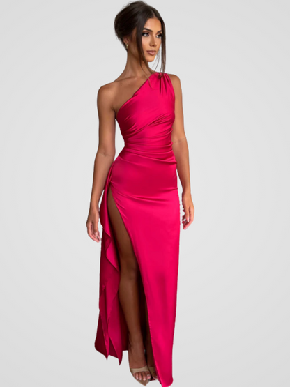 Soleil™ | Elegantes Maxikleid mit seidigem Glanz