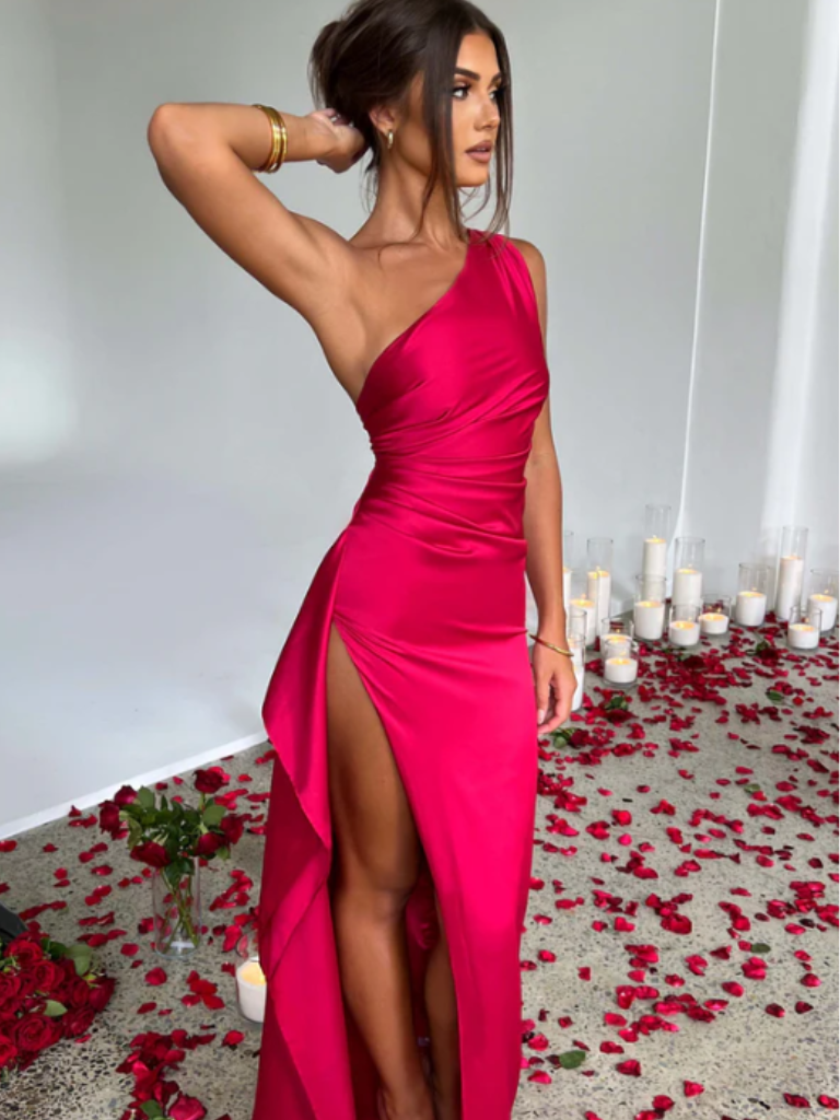 Soleil™ | Elegantes Maxikleid mit seidigem Glanz