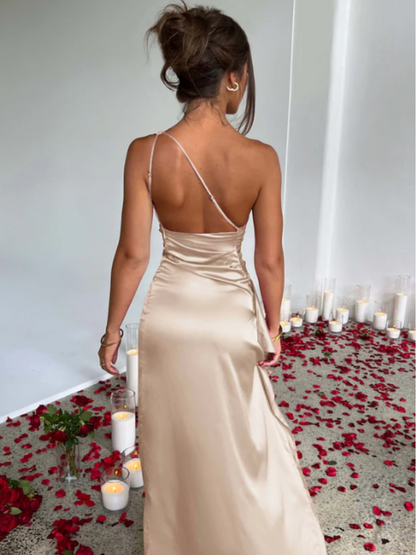 Soleil™ | Elegantes Maxikleid mit seidigem Glanz