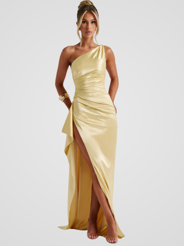 Soleil™ | Elegantes Maxikleid mit seidigem Glanz