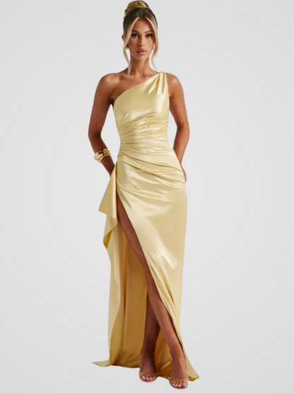 Soleil™ | Elegantes Maxikleid mit seidigem Glanz