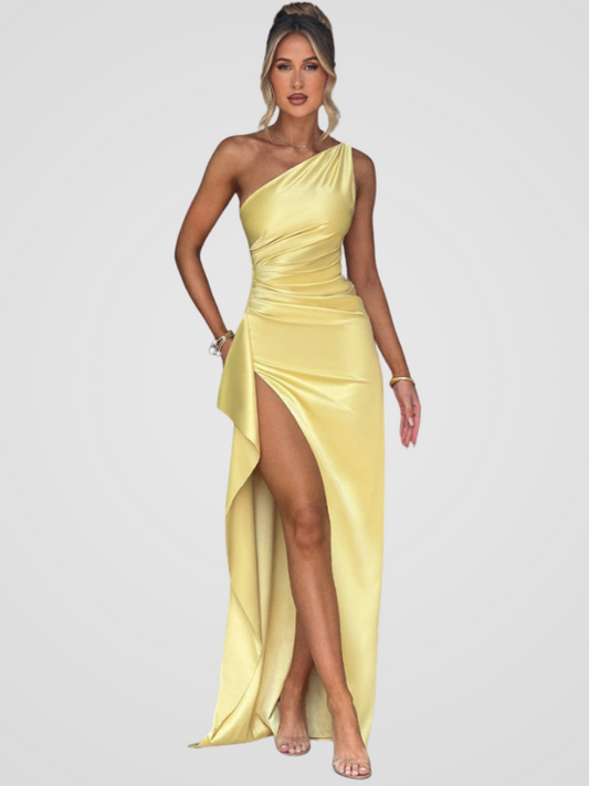 Soleil™ | Elegantes Maxikleid mit seidigem Glanz