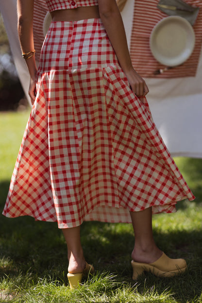 Freida - Red Checkered Vichy