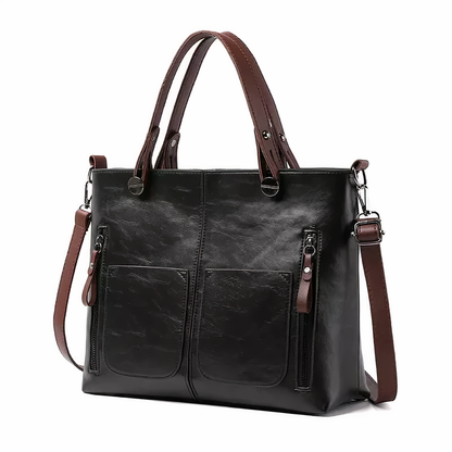Lina™ - Vintage-inspirierte Leder Schultertasche