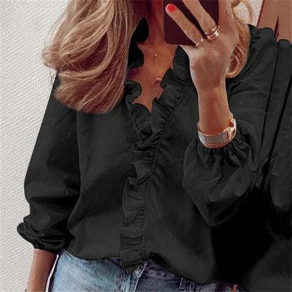 Enola | Elegante Bluse mit verspielten Rüschen