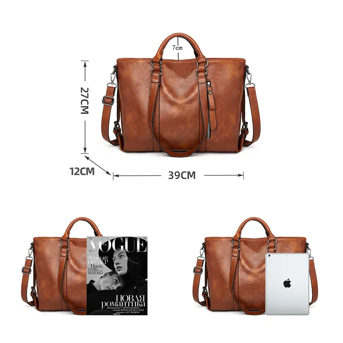 Signe™ | Große Kapazität Leder Schultertasche
