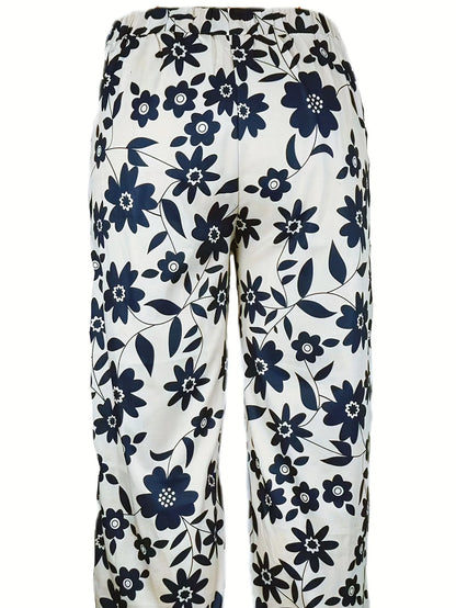 Lavina | Weite Hose mit schickem Blumenmuster