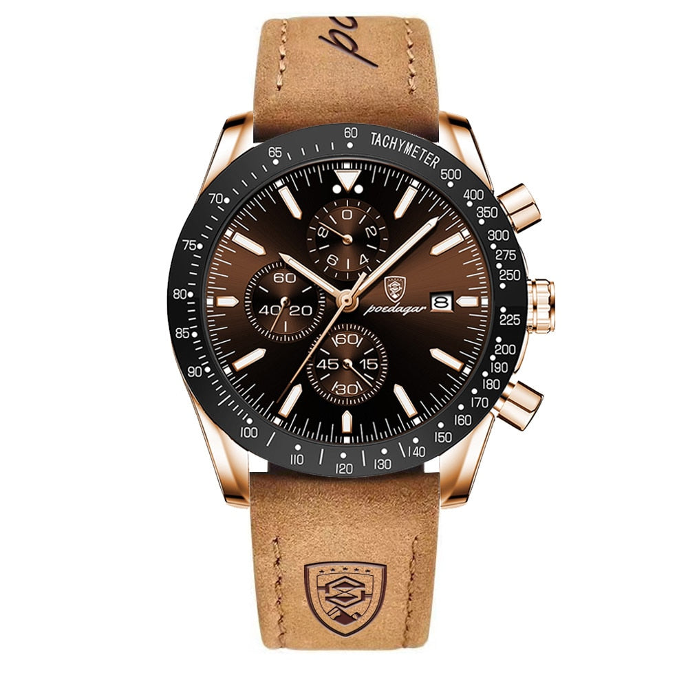 Leuchtende Datums-Chronographenuhr Neu