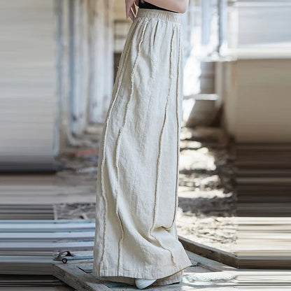 Noelle | Vintage-Cotton-Leinen-Weite-Hosen